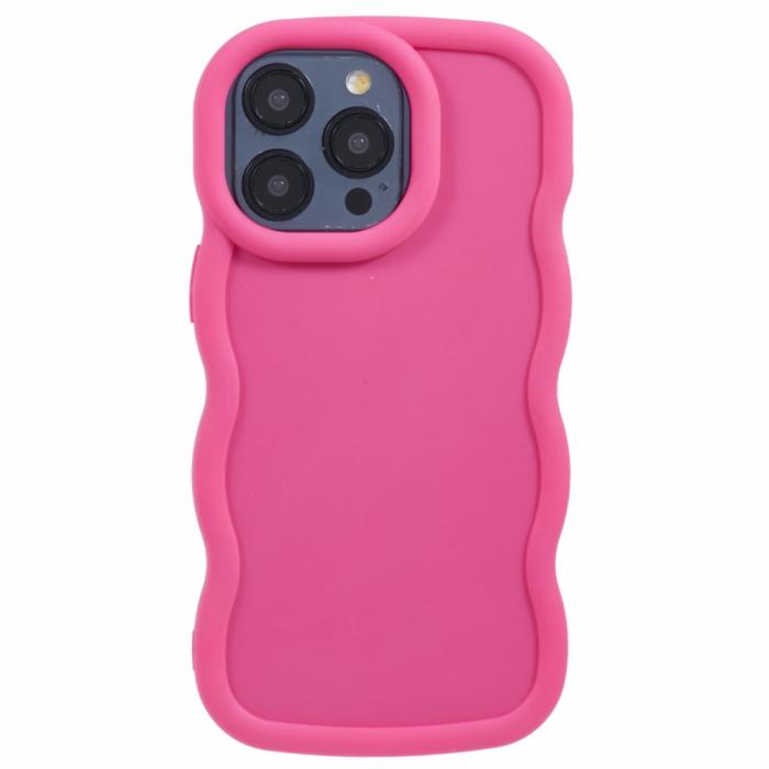 Bild 1, iPhone 14 Pro Mobilskal Wavy Rosa