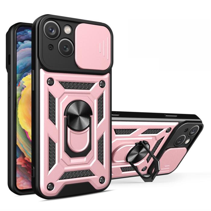 Bild 1, iPhone 15 Plus Skal CamShield Hybrid Ring Roséguld