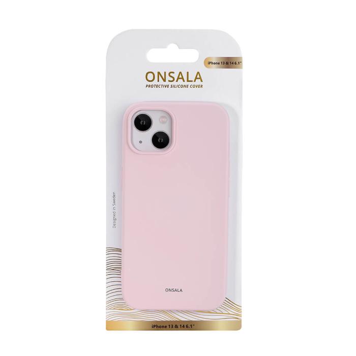 Bild 2, ONSALA iPhone 14 / 13 Mobilskal Silikon Chalk Pink