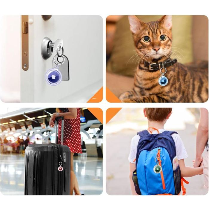Bild 6, Tech-Protect Apple AirTag 2/1 4-PACK Hållare Icon Transparent