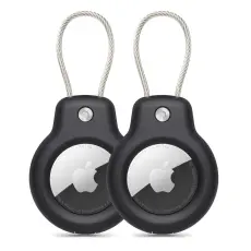Tech-Protect Apple AirTag 2/1 2-PACK H&aring;llare Rough Vein Svart