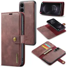DG.MING Galaxy S25 Edge 2in1 Magnet Fodral / Skal R&ouml;d