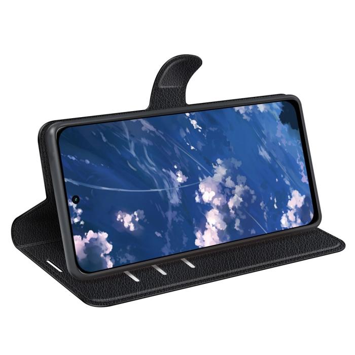 Bild 3, Motorola Moto G32 Fodral Litchi Läder Svart