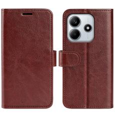 Xiaomi Redmi Note 14 4G Fodral Crazy Horse L&auml;der Brun