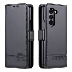 AZNS Galaxy Z Fold 5 Fodral PU-Läder Svart