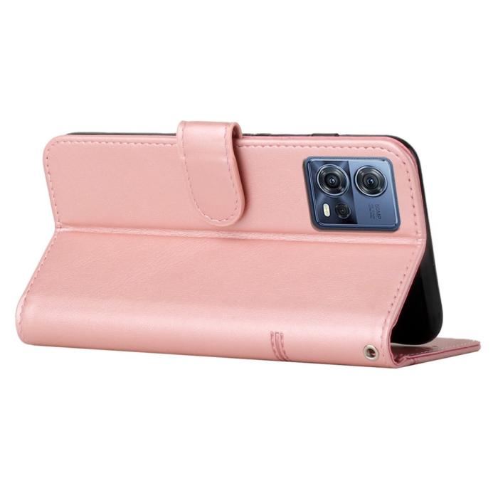 Bild 3, Motorola Edge 30 Fusion 5G Fodral Läder Roséguld