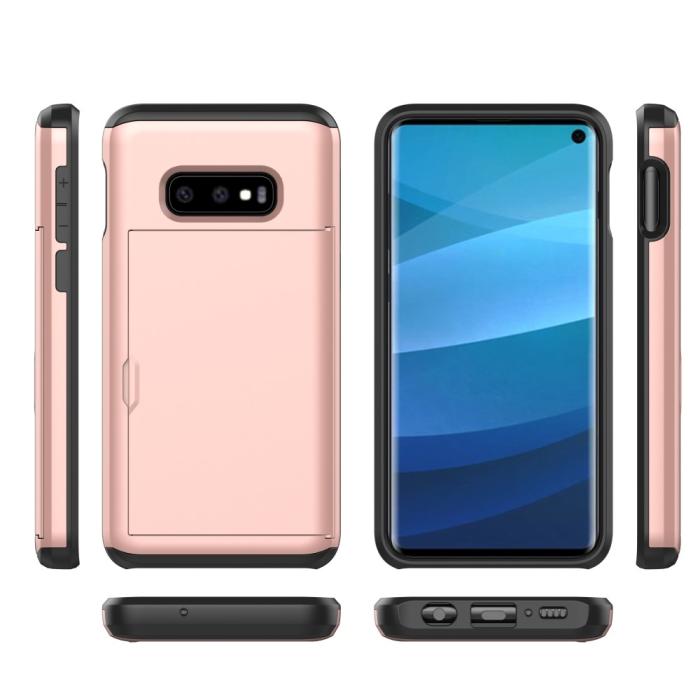 Bild 2, Samsung Galaxy S10e - Hybrid skal med kortfunktion - Roséguld