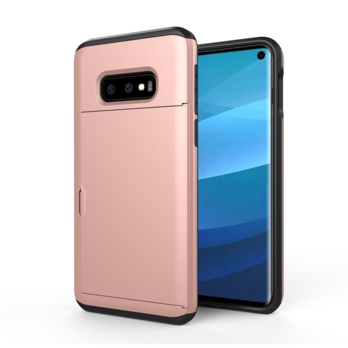 Bild 3, Samsung Galaxy S10e - Hybrid skal med kortfunktion - Roséguld
