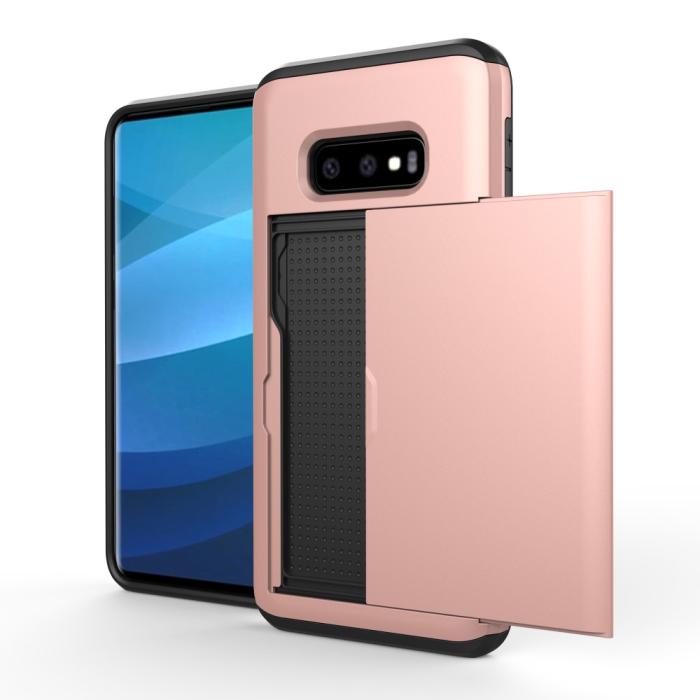 Bild 4, Samsung Galaxy S10e - Hybrid skal med kortfunktion - Roséguld