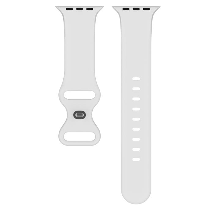 Bild 3, Silikon Armband Butterfly Apple Watch 42/44/45/49 mm (M/L) Vit