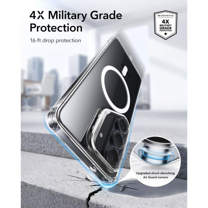 Bild 5, ESR Galaxy S26 Plus Skal MagSafe Classic Hybrid Kickstand Transparent