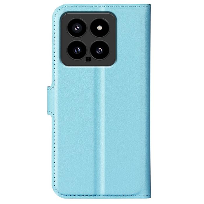 Bild 6, Xiaomi 14 Fodral Litchi Läder Ljus Blå