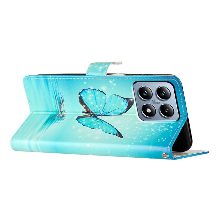 Bild 4, Xiaomi 15T Fodral Med Tryck Fjäril Blå