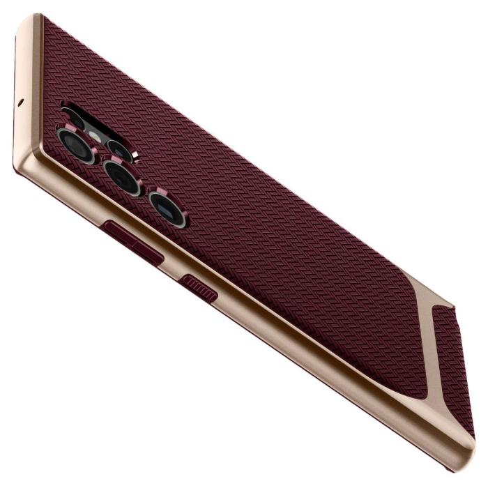 Bild 5, Spigen Samsung Galaxy S22 Ultra Skal Neo Hybrid Burgundy