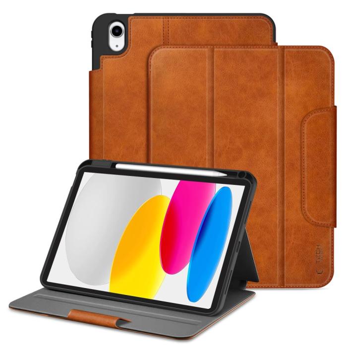 Bild 2, Tech-Protect iPad 11 2025/10.9 2022 Fodral Fleece Brun