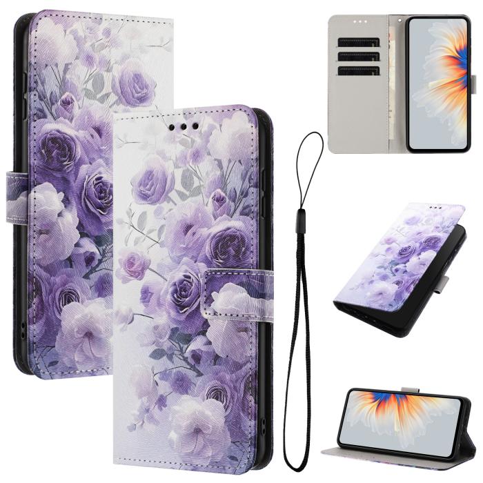 Bild 4, Samsung Galaxy A57 5G Fodral Med Tryck Lila Rosor
