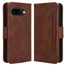 Google Pixel 9a Fodral Med Avtagbart Kortfodral Brun