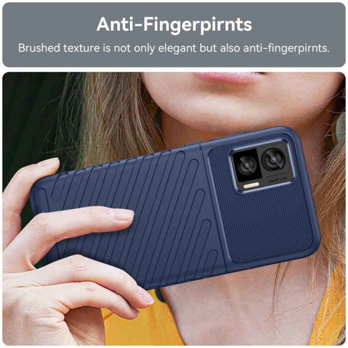 Bild 4, Motorola Edge 30 Neo 5G Skal Twill Textur Blå