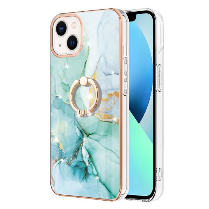 Bild 2, iPhone 15 Skal Ring Marmor Grön