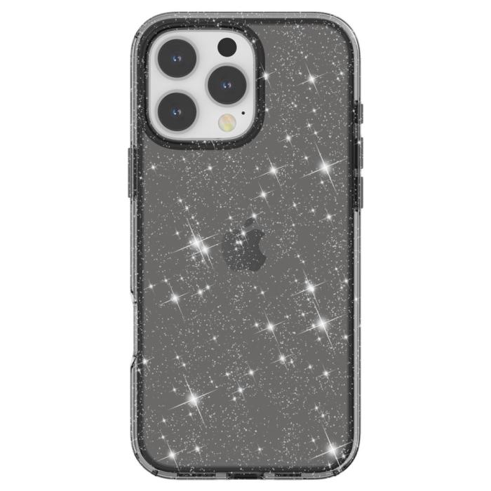 Bild 3, iPhone 16 Pro Skal Glitter Svart