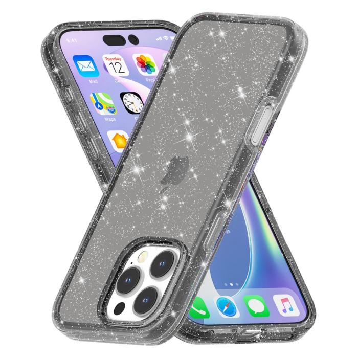 Bild 5, iPhone 16 Pro Skal Glitter Svart