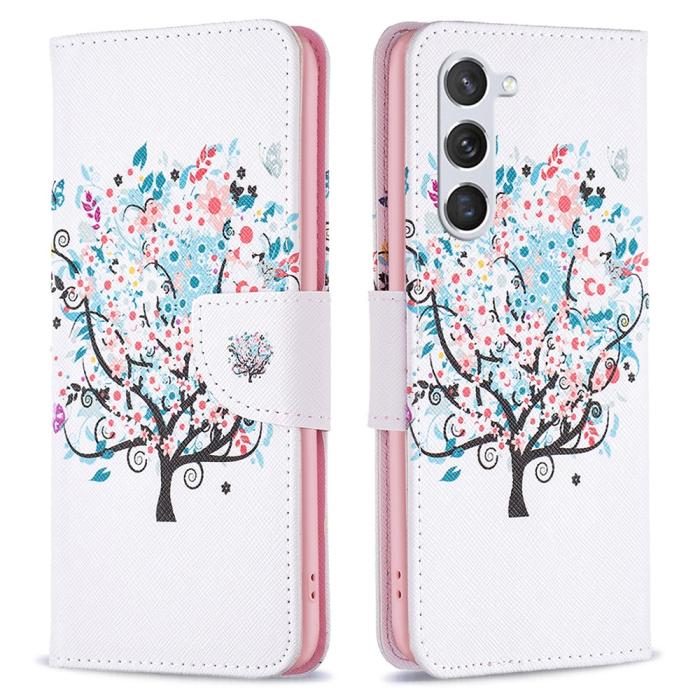 Bild 1, Samsung Galaxy S24 Fodral Med Tryck Blommigt Träd