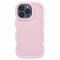 iPhone 14 Pro Mobilskal Wavy Ljus Rosa