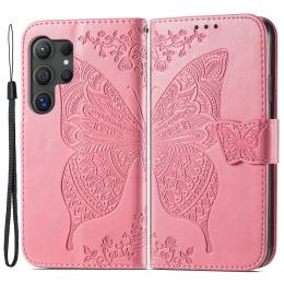 Samsung Galaxy S24 Ultra Fodral Big Butterfly Rosa