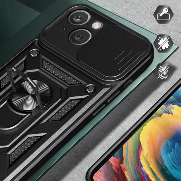 Bild 5, iPhone 15 Plus Skal CamShield Hybrid Ring Roséguld