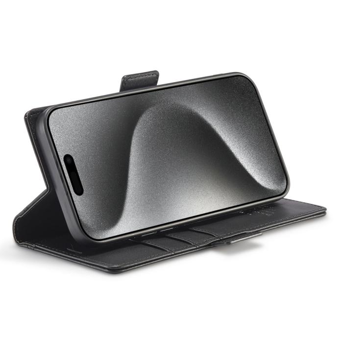 Bild 3, LC.IMEEKE iPhone 16 Pro Fodral Läder Svart