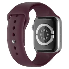 Apple Watch 38/40/41/42 mm Silikon Armband (S/M) Vinröd