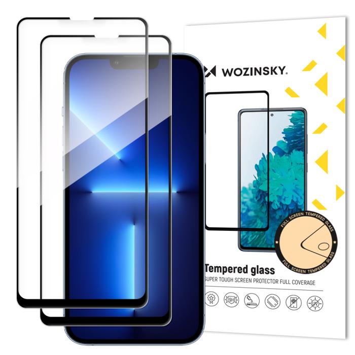 Bild 1, Wozinsky iPhone 13 Mini 2-PACK Skärmskydd Heltäckande Härdat Glas