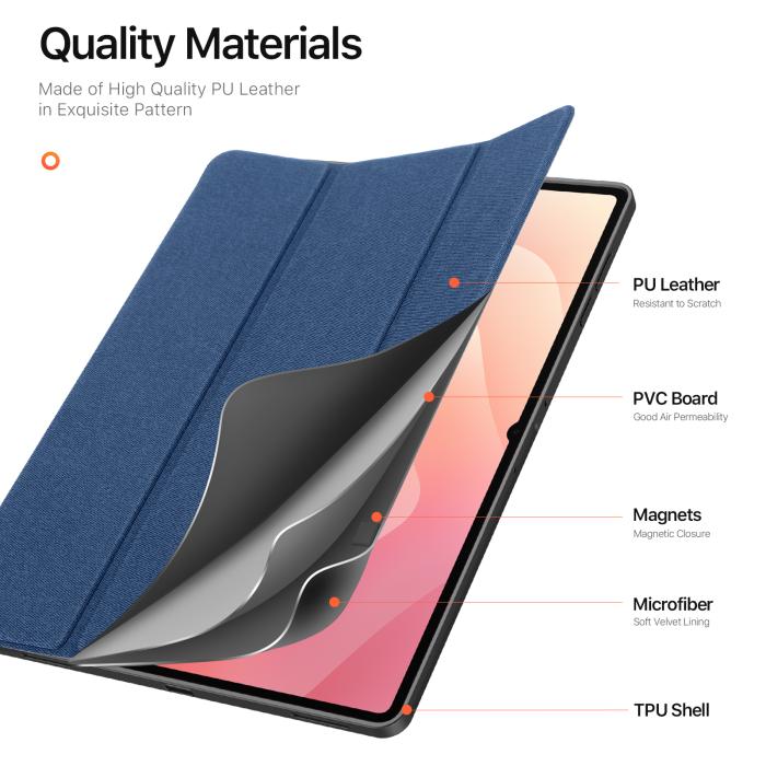 Bild 5, DUX DUCIS Galaxy Tab S11 Ultra Fodral DOMO Tri-Fold Blå
