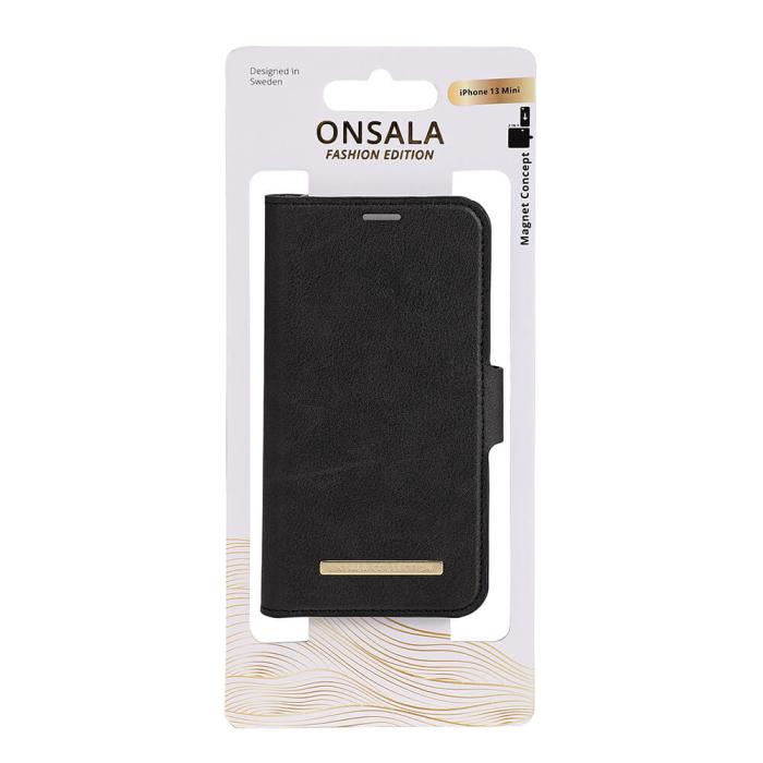 Bild 2, ONSALA iPhone 13 Mini 2in1 Magnet Fodral / Skal Midnight Black
