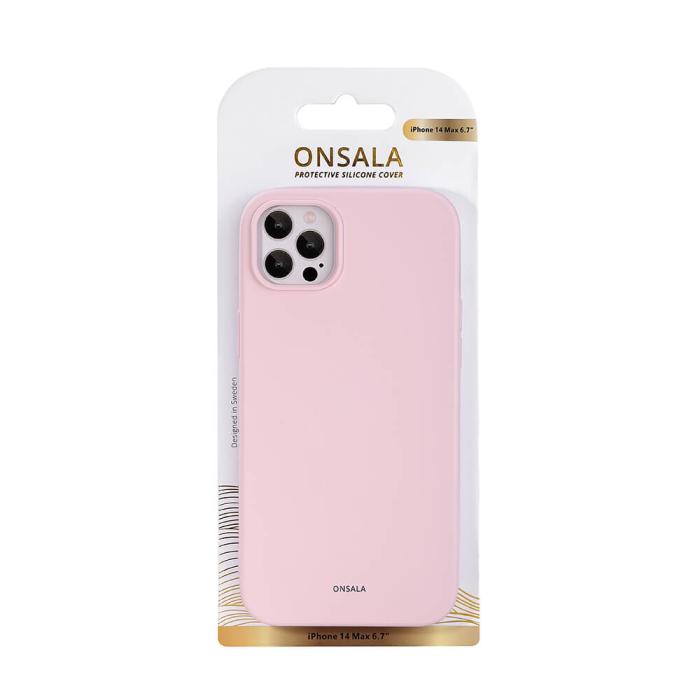 Bild 2, ONSALA iPhone 14 Plus Mobilskal Silikon Chalk Pink