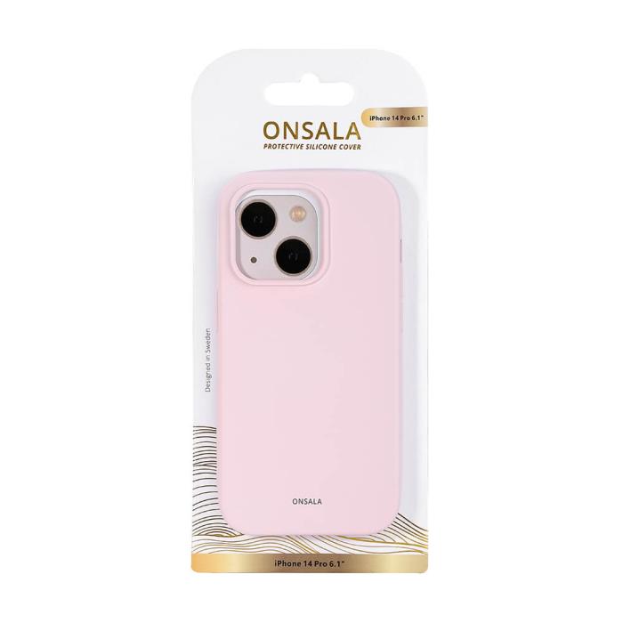 Bild 2, ONSALA iPhone 14 Pro Mobilskal Silikon Chalk Pink