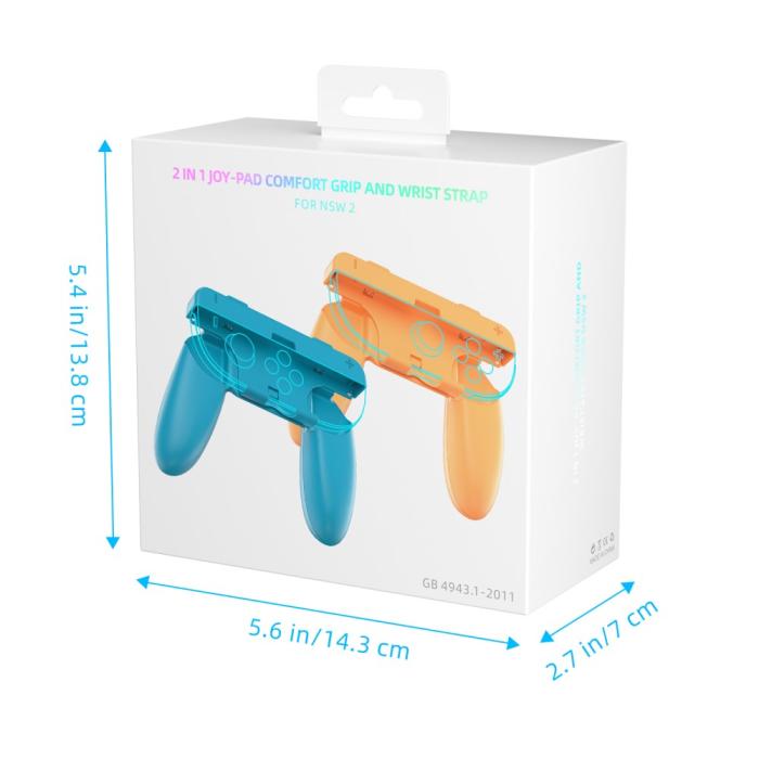 Bild 6, JYS 2 st Nintendo Switch 2 Joy-Con Grip Blå / Röd
