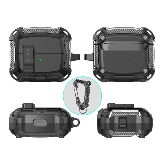 Bild 3, Tech-Protect Samsung Galaxy Buds 3 / 3 Pro / 3 FE Skal Corbonox Svart