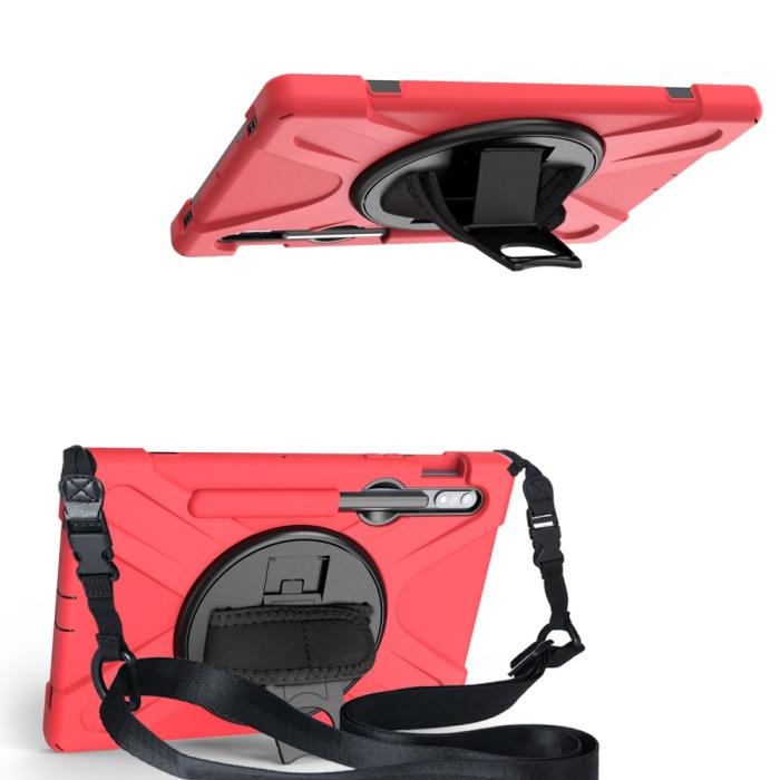 Bild 2, Galaxy Tab S8 / Tab S7 Skal 360° Hybrid Kickstand Med Strap