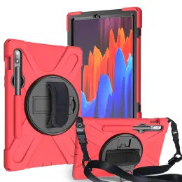 Galaxy Tab S8 / Tab S7 Skal 360° Hybrid Kickstand Med Strap