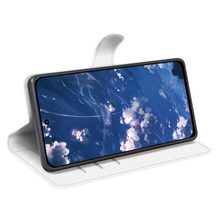 Bild 3, Motorola Moto G32 Fodral Litchi Läder Vit