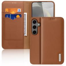 DUX DUCIS Galaxy S25 Plus Fodral HIVO &Auml;kta L&auml;der Brun
