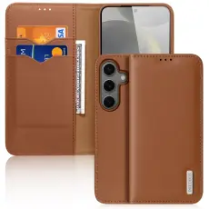 DUX DUCIS Galaxy S25 Plus Fodral HIVO &Auml;kta L&auml;der Brun