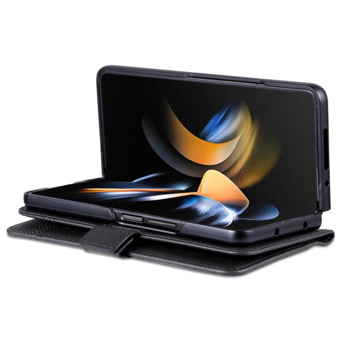 Bild 3, AZNS Galaxy Z Fold 5 Fodral PU-Läder Svart