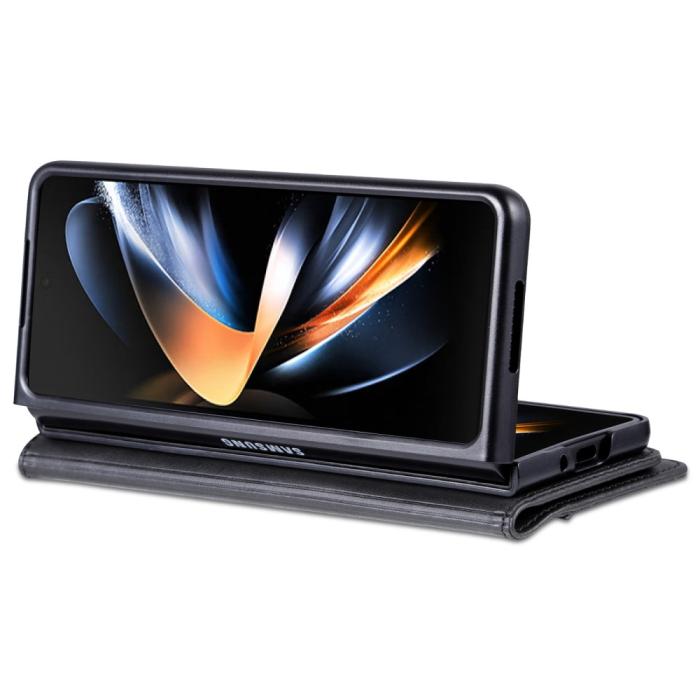 Bild 4, AZNS Galaxy Z Fold 5 Fodral PU-Läder Svart