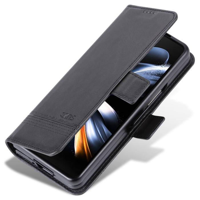 Bild 6, AZNS Galaxy Z Fold 5 Fodral PU-Läder Svart