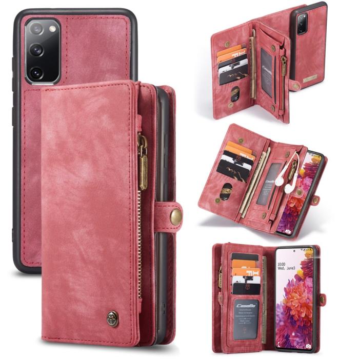 Bild 2, Samsung Galaxy S20 FE - CASEME 2-i-1 Magnet Skal/Fodral - Röd
