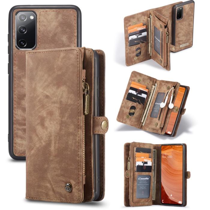 Bild 2, Samsung Galaxy S20 FE - CASEME 2-i-1 Magnet Skal/Fodral - Brun
