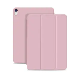 iPad Air 2020/2022/2024 / Pro 11 2018 2in1 Magnet Tri-Fold Litchi Fodral Rosé