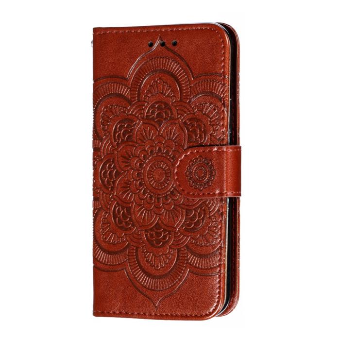 Bild 3, iPhone 11 Pro - Plånboksfodral Mandala - Brun